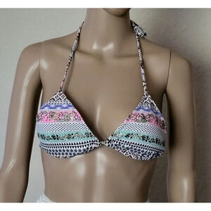 Victoria's Secret Swim Bikini triangle halter Top Women's size M